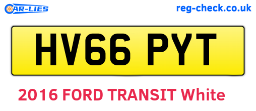 HV66PYT are the vehicle registration plates.
