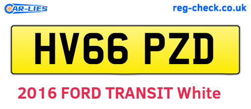 HV66PZD are the vehicle registration plates.