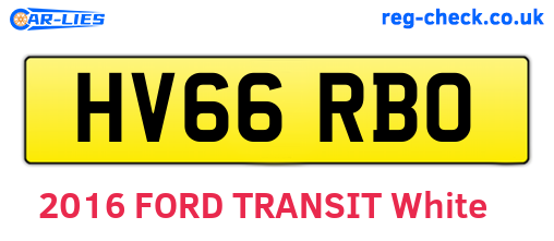 HV66RBO are the vehicle registration plates.