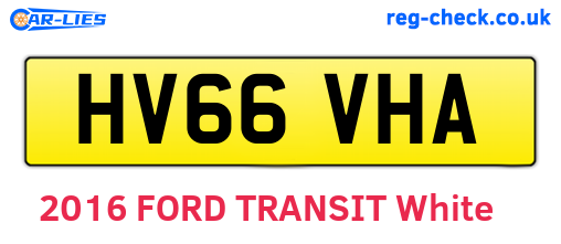 HV66VHA are the vehicle registration plates.