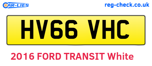 HV66VHC are the vehicle registration plates.