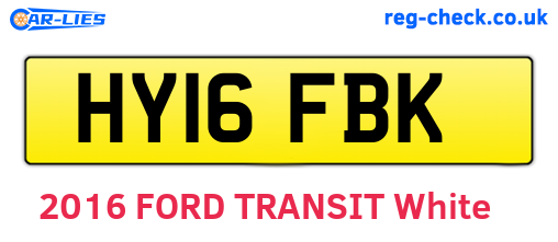 HY16FBK are the vehicle registration plates.