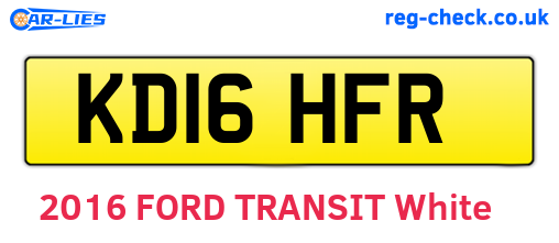 KD16HFR are the vehicle registration plates.