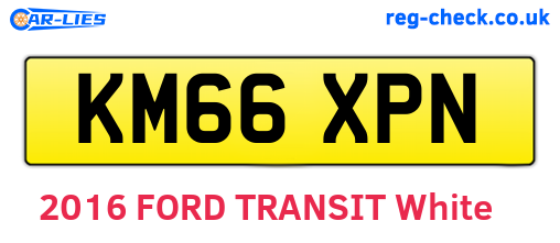 KM66XPN are the vehicle registration plates.