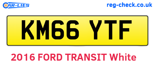 KM66YTF are the vehicle registration plates.