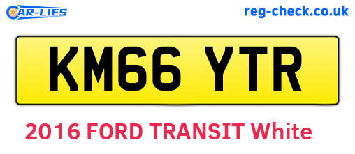 KM66YTR are the vehicle registration plates.