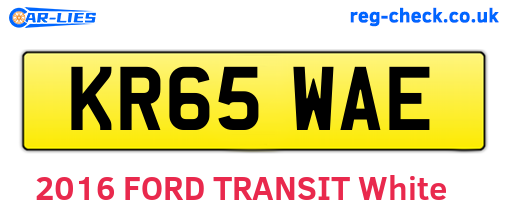 KR65WAE are the vehicle registration plates.