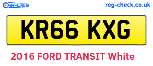 KR66KXG are the vehicle registration plates.