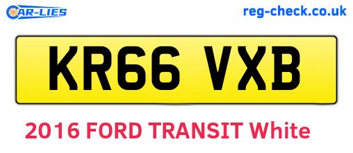 KR66VXB are the vehicle registration plates.