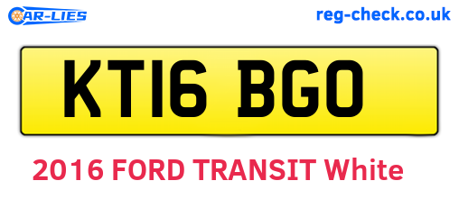 KT16BGO are the vehicle registration plates.