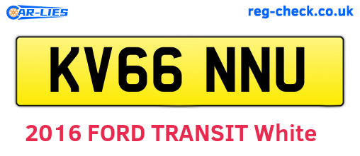 KV66NNU are the vehicle registration plates.