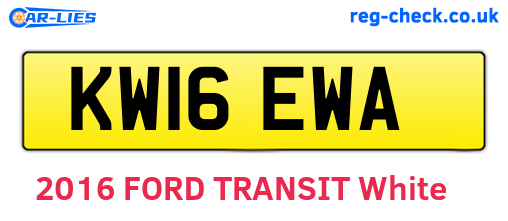 KW16EWA are the vehicle registration plates.