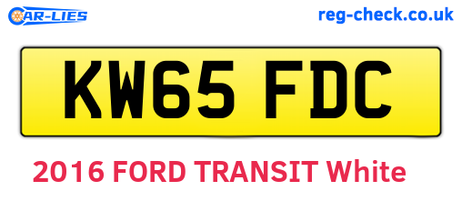 KW65FDC are the vehicle registration plates.