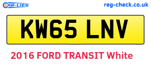 KW65LNV are the vehicle registration plates.