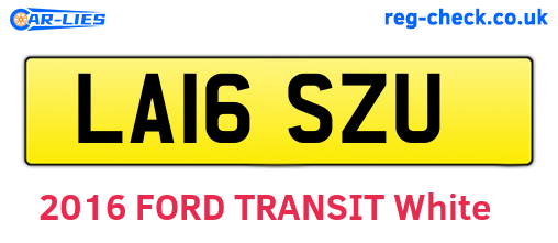 LA16SZU are the vehicle registration plates.
