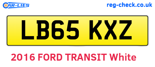 LB65KXZ are the vehicle registration plates.