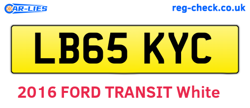 LB65KYC are the vehicle registration plates.