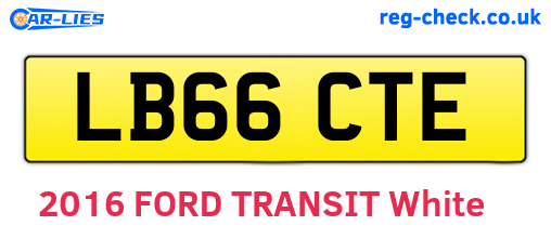 LB66CTE are the vehicle registration plates.