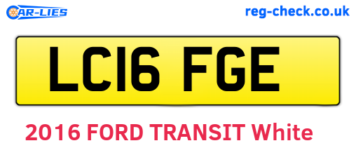 LC16FGE are the vehicle registration plates.