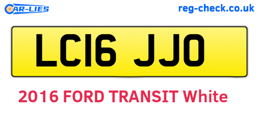 LC16JJO are the vehicle registration plates.