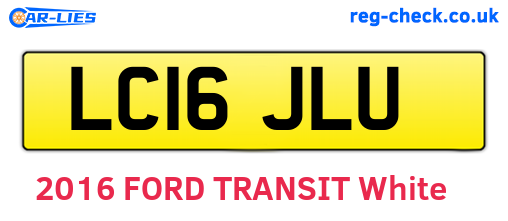 LC16JLU are the vehicle registration plates.