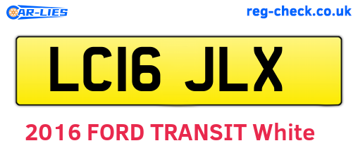 LC16JLX are the vehicle registration plates.