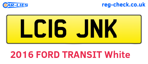 LC16JNK are the vehicle registration plates.