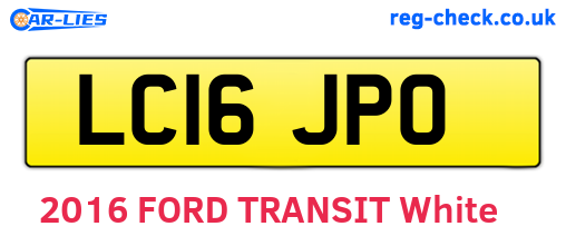 LC16JPO are the vehicle registration plates.
