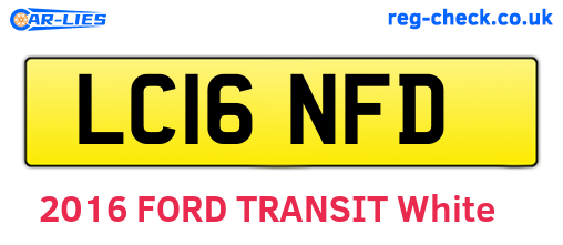 LC16NFD are the vehicle registration plates.