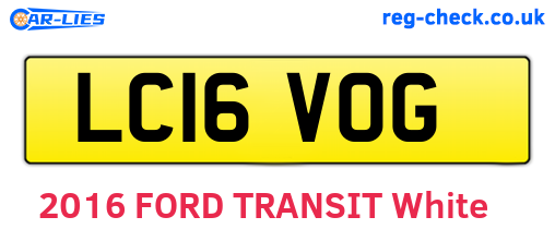 LC16VOG are the vehicle registration plates.