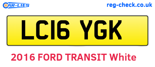 LC16YGK are the vehicle registration plates.