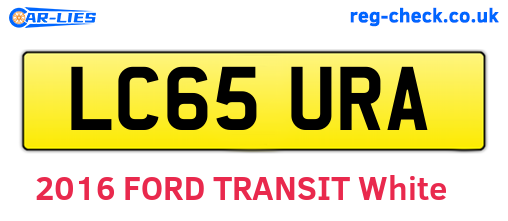 LC65URA are the vehicle registration plates.