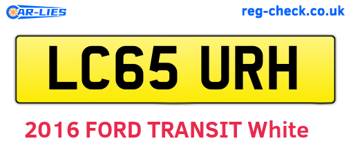 LC65URH are the vehicle registration plates.