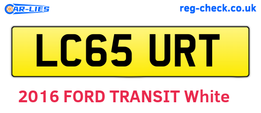 LC65URT are the vehicle registration plates.