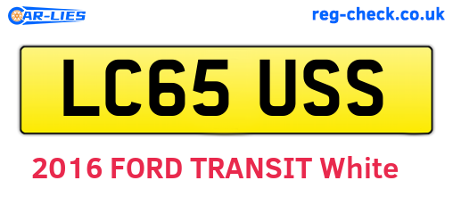 LC65USS are the vehicle registration plates.