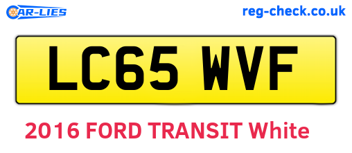 LC65WVF are the vehicle registration plates.
