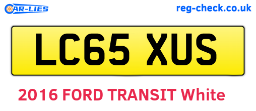 LC65XUS are the vehicle registration plates.