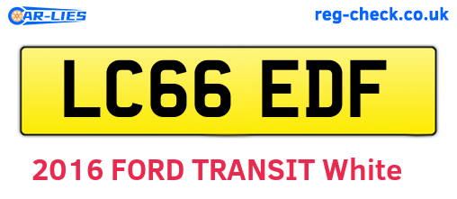 LC66EDF are the vehicle registration plates.
