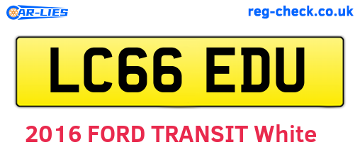 LC66EDU are the vehicle registration plates.