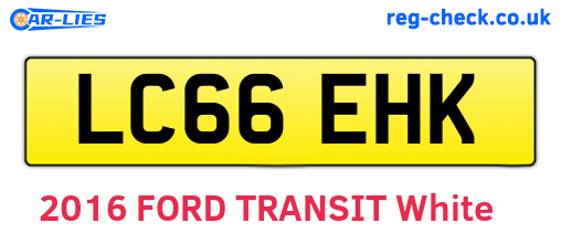 LC66EHK are the vehicle registration plates.