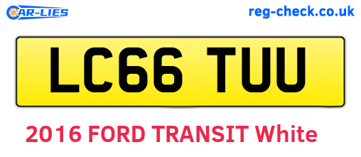 LC66TUU are the vehicle registration plates.