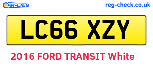 LC66XZY are the vehicle registration plates.