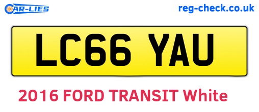 LC66YAU are the vehicle registration plates.