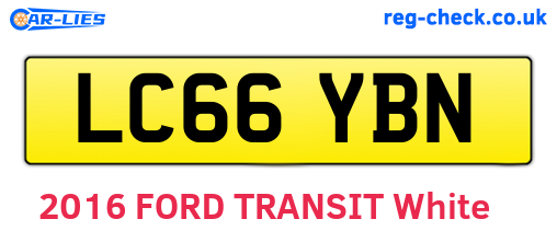 LC66YBN are the vehicle registration plates.