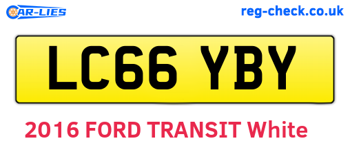 LC66YBY are the vehicle registration plates.