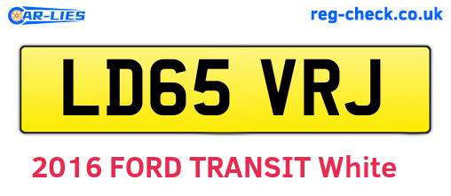 LD65VRJ are the vehicle registration plates.