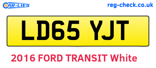 LD65YJT are the vehicle registration plates.