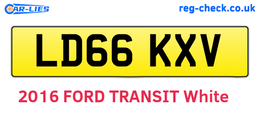 LD66KXV are the vehicle registration plates.