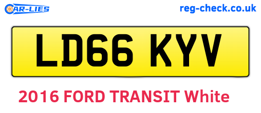 LD66KYV are the vehicle registration plates.