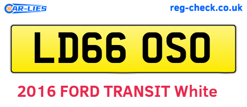 LD66OSO are the vehicle registration plates.